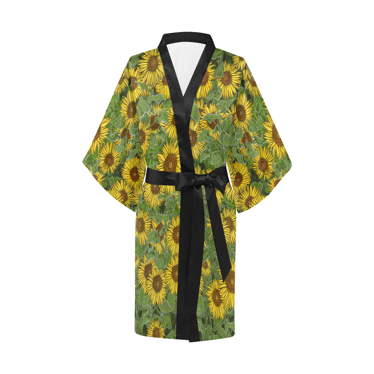 Sunflower Field Kimono Robe