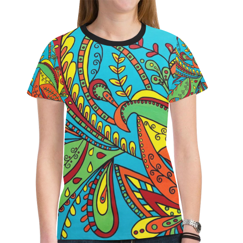 Euphoric New All Over Print T-shirt for Women (Model T45)