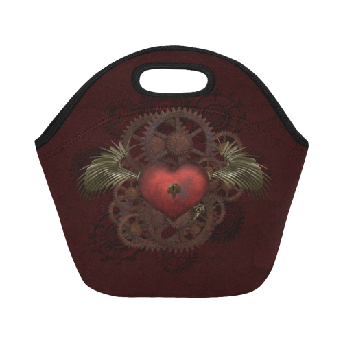 Fantastic Steampunk Heart Love Neoprene Lunch Bag/Small (Model 1669)