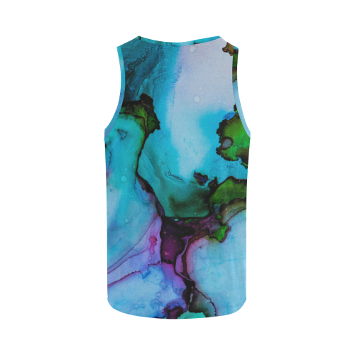 Blue green ink All Over Print Tank Top for Men (Model T43)