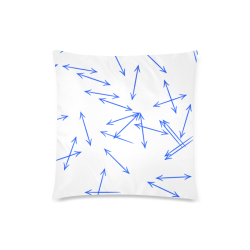 Arrows Every Direction Blue Custom Zippered Pillow Case 18"x18"(Twin Sides)