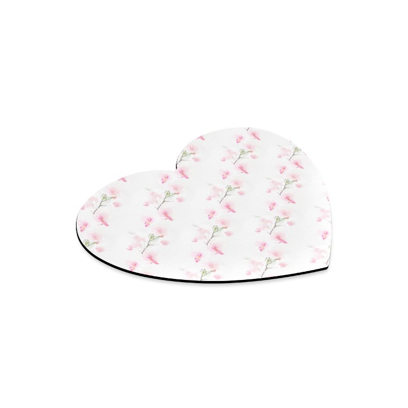 Pattern Orchidées Heart-shaped Mousepad