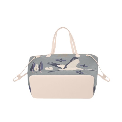 Oiseau Fleur Grey Handbag Clover Canvas Tote Bag (Model 1661)