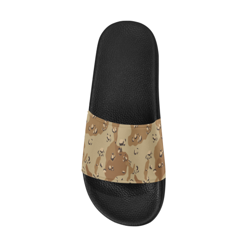 Vintage Desert Brown Camouflage Men's Slide Sandals (Model 057)