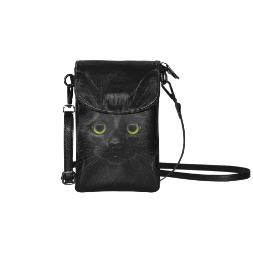 Black Cat Small Cell Phone Purse (Model 1711)