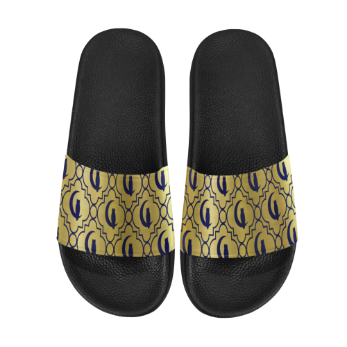 ELEGANCE GOLDIE BLUE Women's Slide Sandals (Model 057)