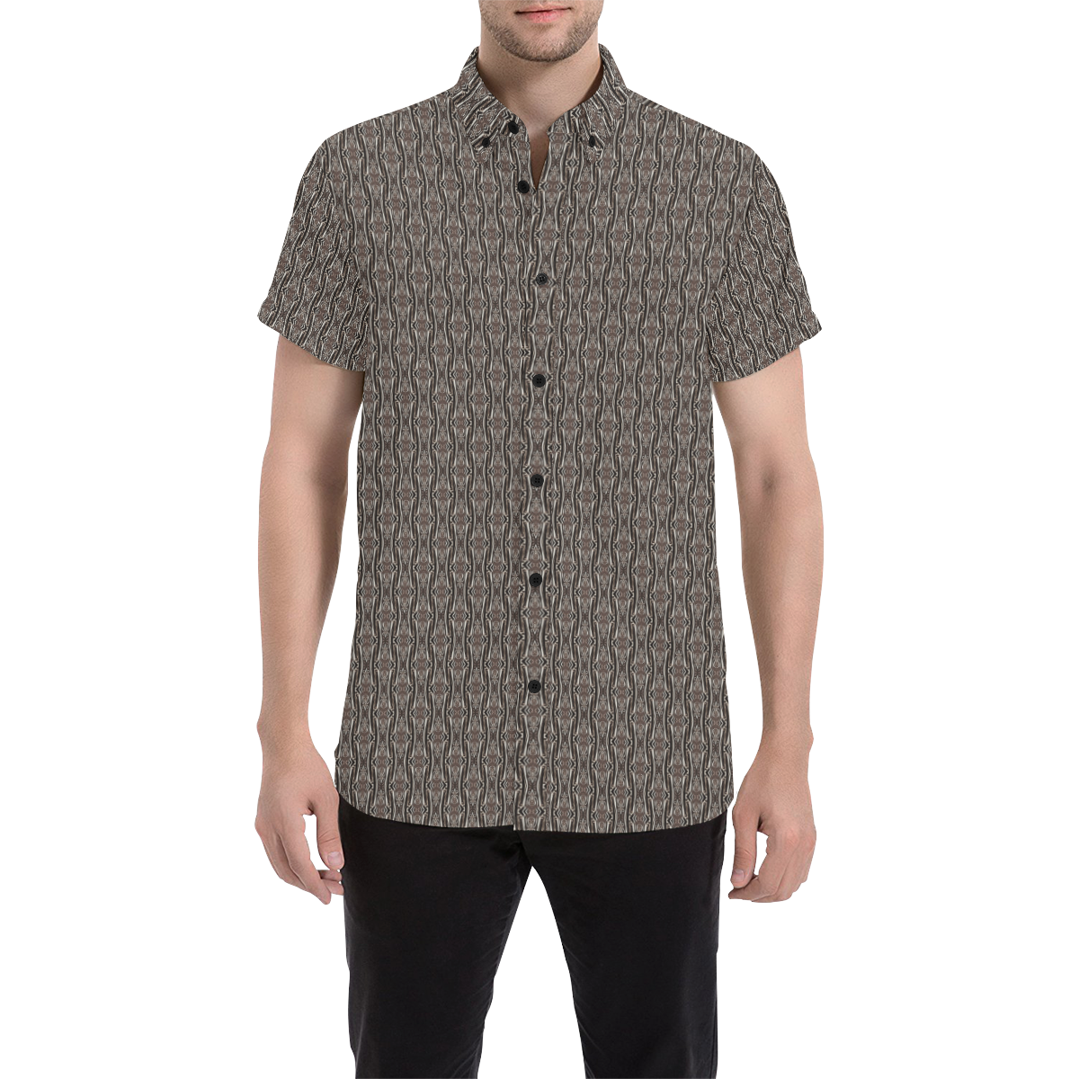 Model #88c| Men's All Over Print Short Sleeve Shirt (Model T53)