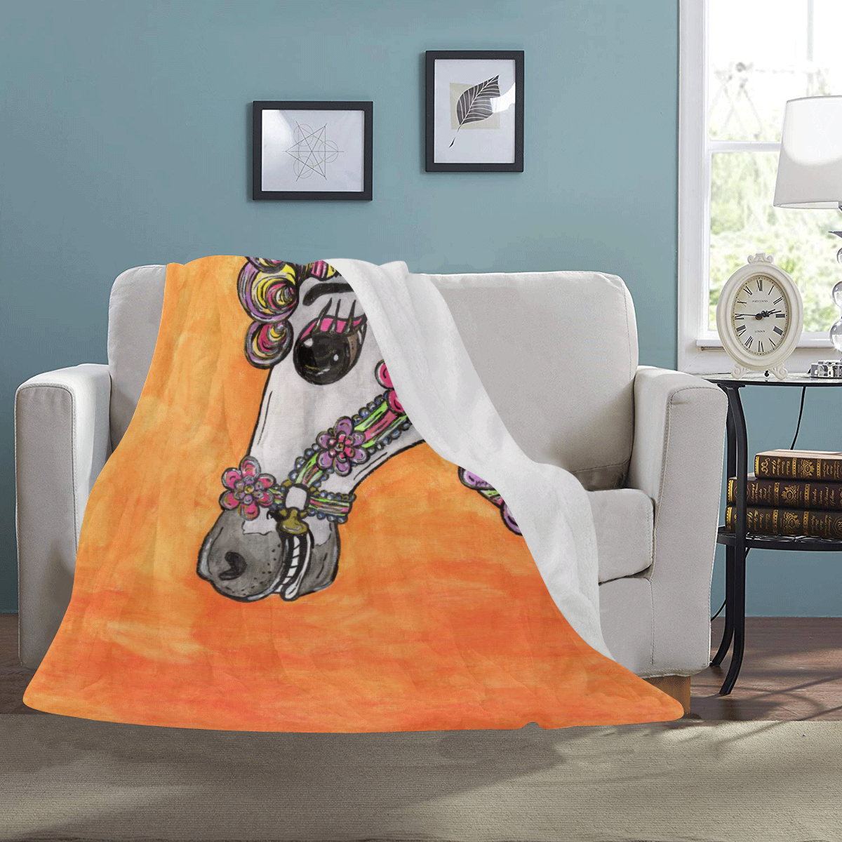 Carousel Horse Blanket Ultra-Soft Micro Fleece Blanket 50"x60"
