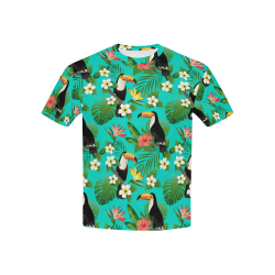 Tropical Summer Toucan Pattern Kids' All Over Print T-shirt (USA Size) (Model T40)