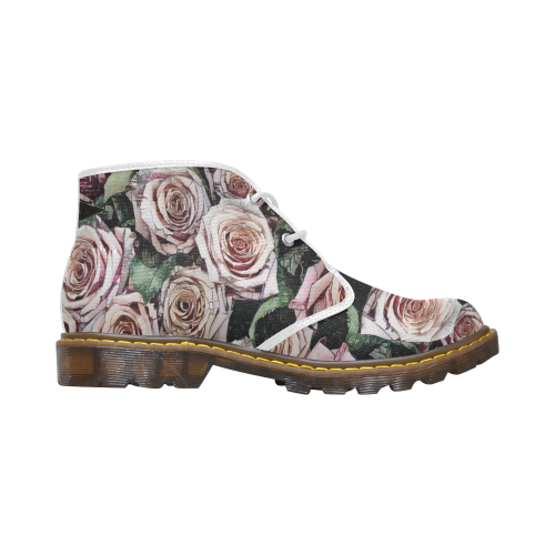 Impression Floral 9196 by JamColors Women's Canvas Chukka Boots (Model 2402-1)