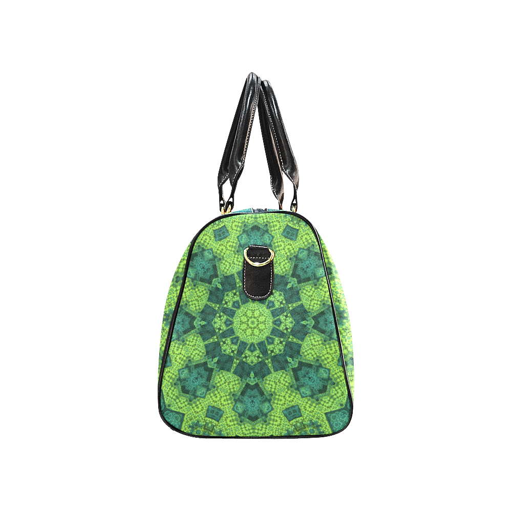 Green Theme Mandala New Waterproof Travel Bag/Large (Model 1639)