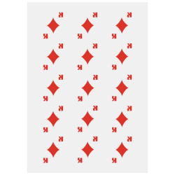 Playing Card King of Diamonds Personalized Temporary Tattoo (15 Pieces)