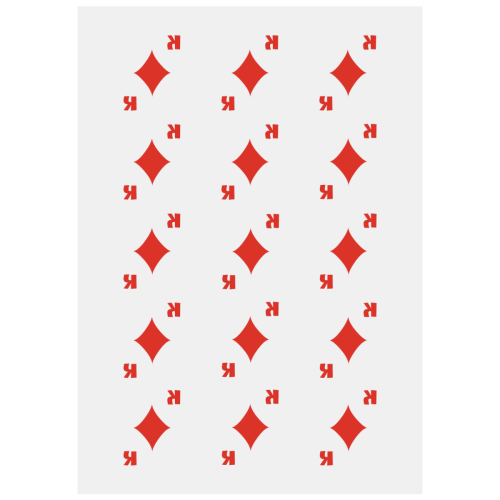 Playing Card King of Diamonds Personalized Temporary Tattoo (15 Pieces)