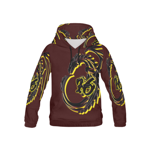 Year of the Dragon Hoodie All Over Print Hoodie for Kid (USA Size) (Model H13)