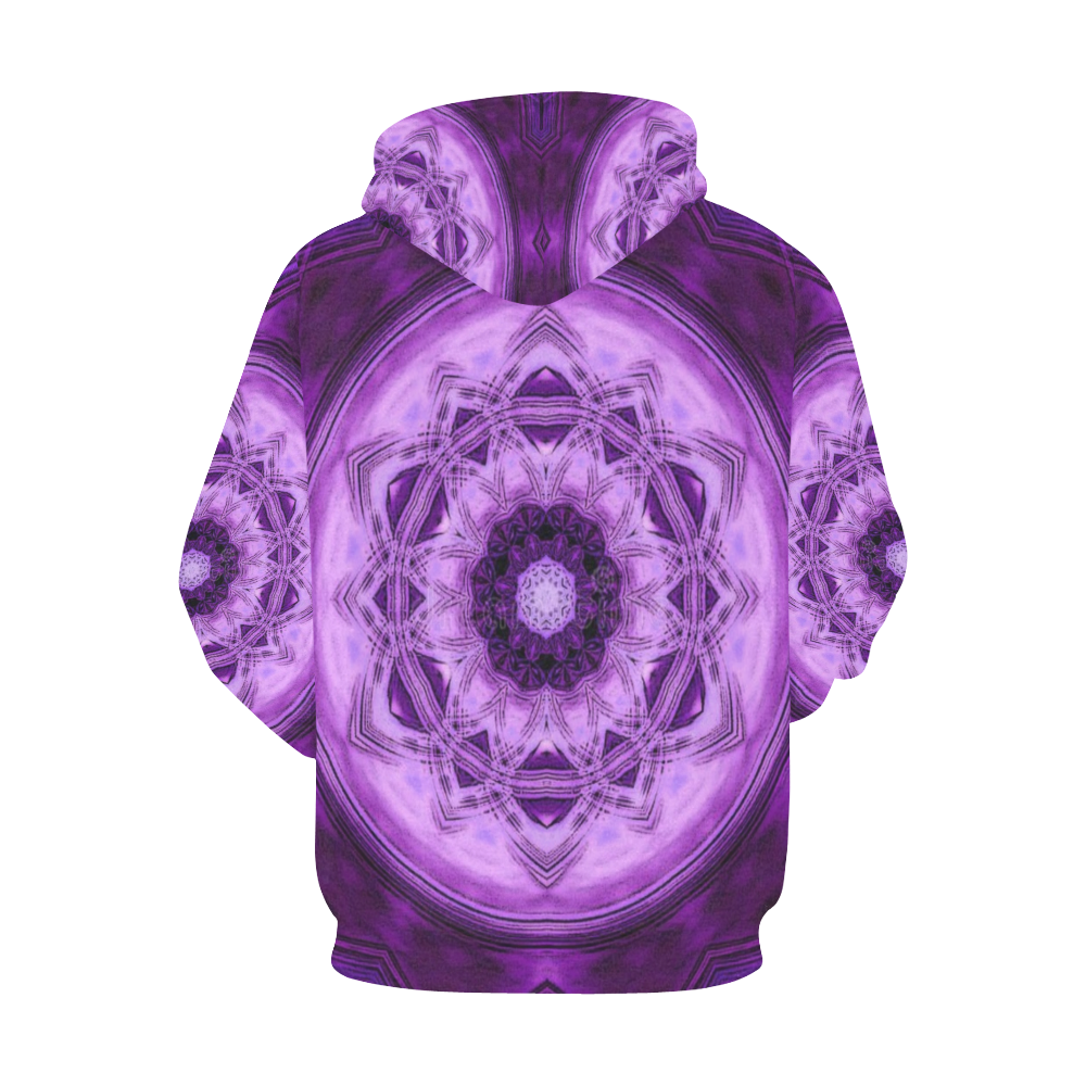 MANDALA PURPLE POWER All Over Print Hoodie for Men/Large Size (USA Size) (Model H13)