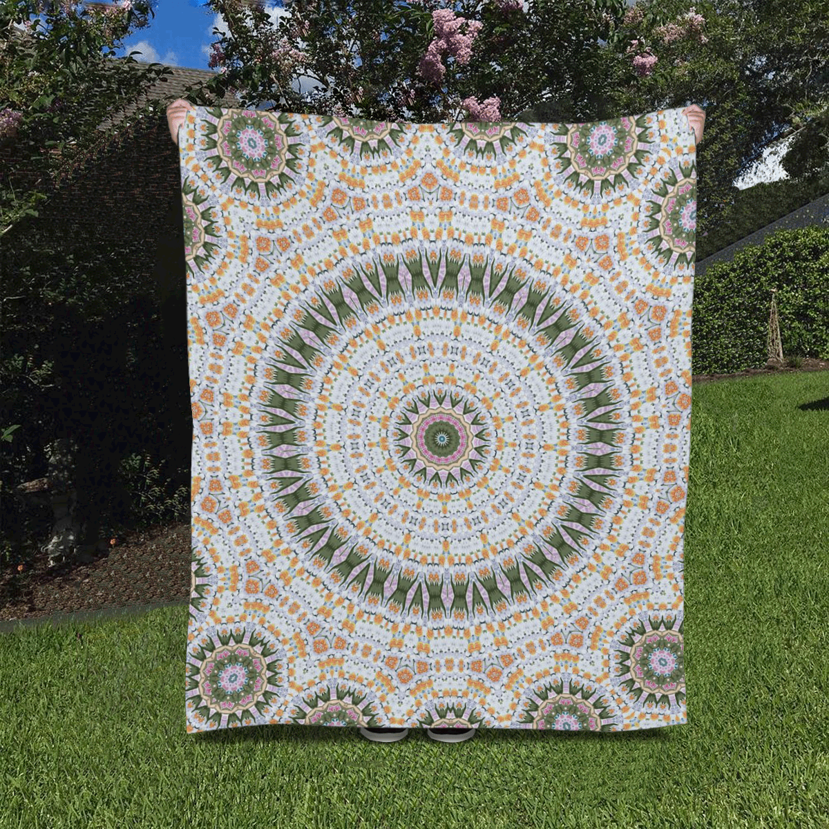 Peace Mandala Quilt 50"x60"