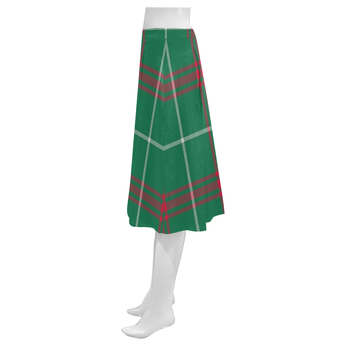 Welsh National Tartan Mnemosyne Women's Crepe Skirt (Model D16)