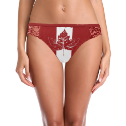 Cool Canada Souvenir Panties Women's Lace Panty (Model L41)