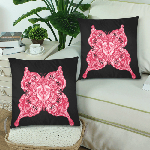 papillon 19 Custom Zippered Pillow Cases 18"x 18" (Twin Sides) (Set of 2)