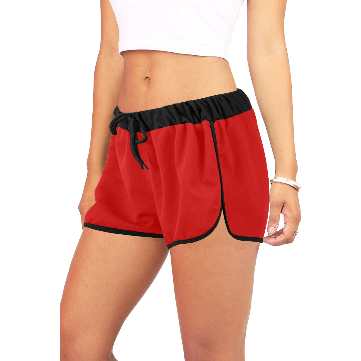 Red Women's All Over Print Relaxed Shorts (Model L19)