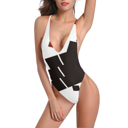 Building Sexy Low Back One-Piece Swimsuit (Model S09)