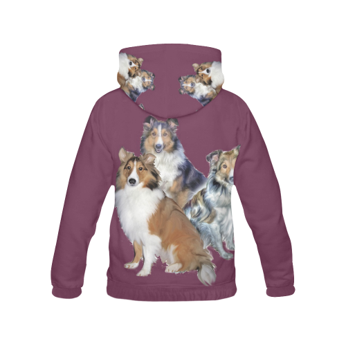 Shelty Hoodie for women All Over Print Hoodie for Women (USA Size) (Model H13)