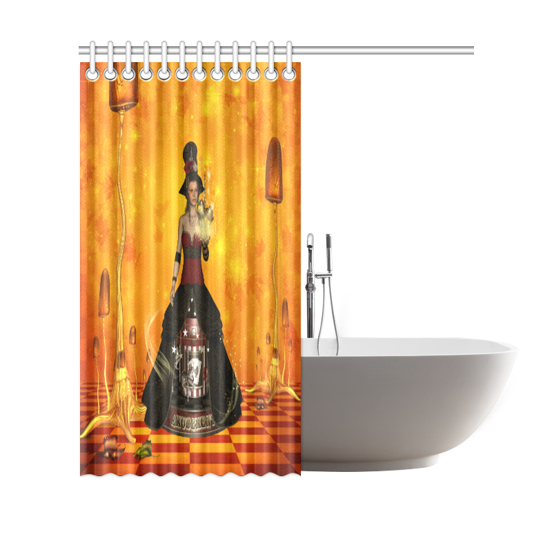 Fantasy women with carousel Shower Curtain 69"x70"