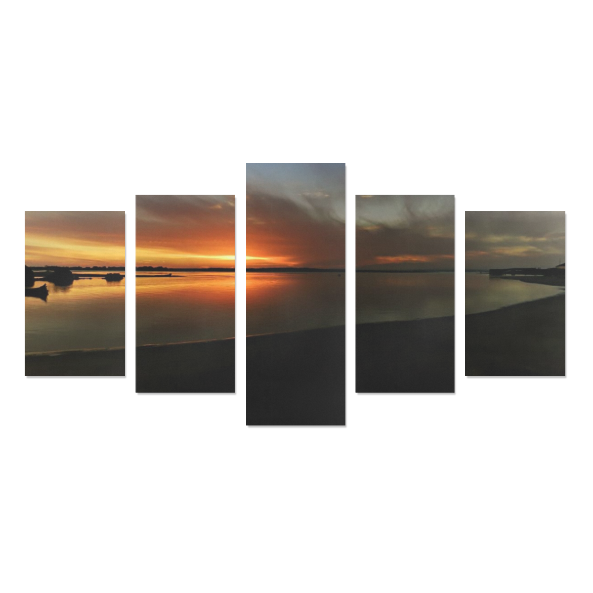 sunset brilliant Canvas Print Sets C (No Frame)