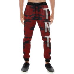 T.N.T Red Camo Men's All Over Print Sweatpants (Model L11)