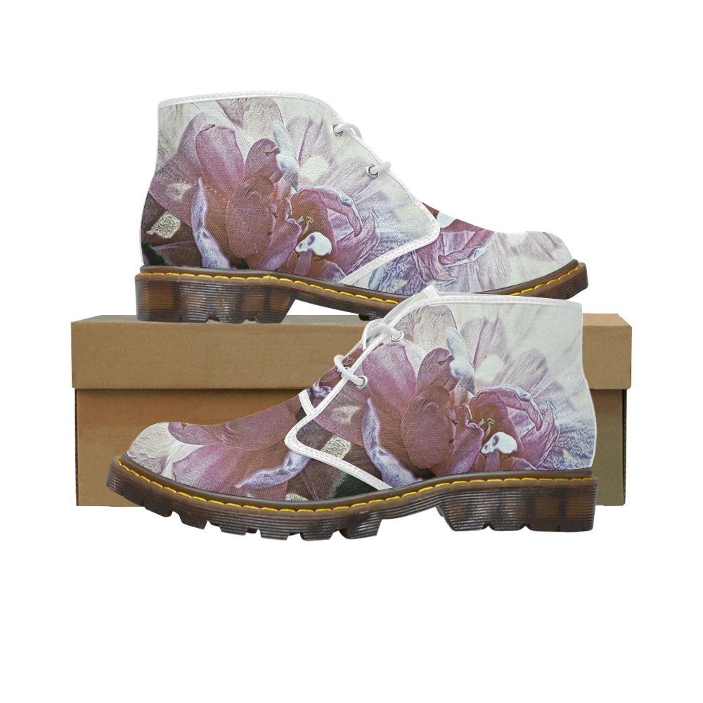 Impression Floral 10193 by JamColors Women's Canvas Chukka Boots (Model 2402-1)