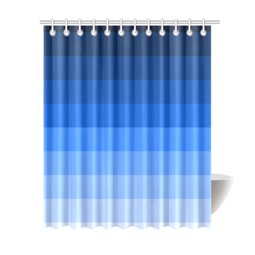 Blue stripes Shower Curtain 69"x84"