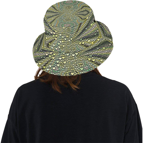 hearts everywhere E  by JamColors All Over Print Bucket Hat