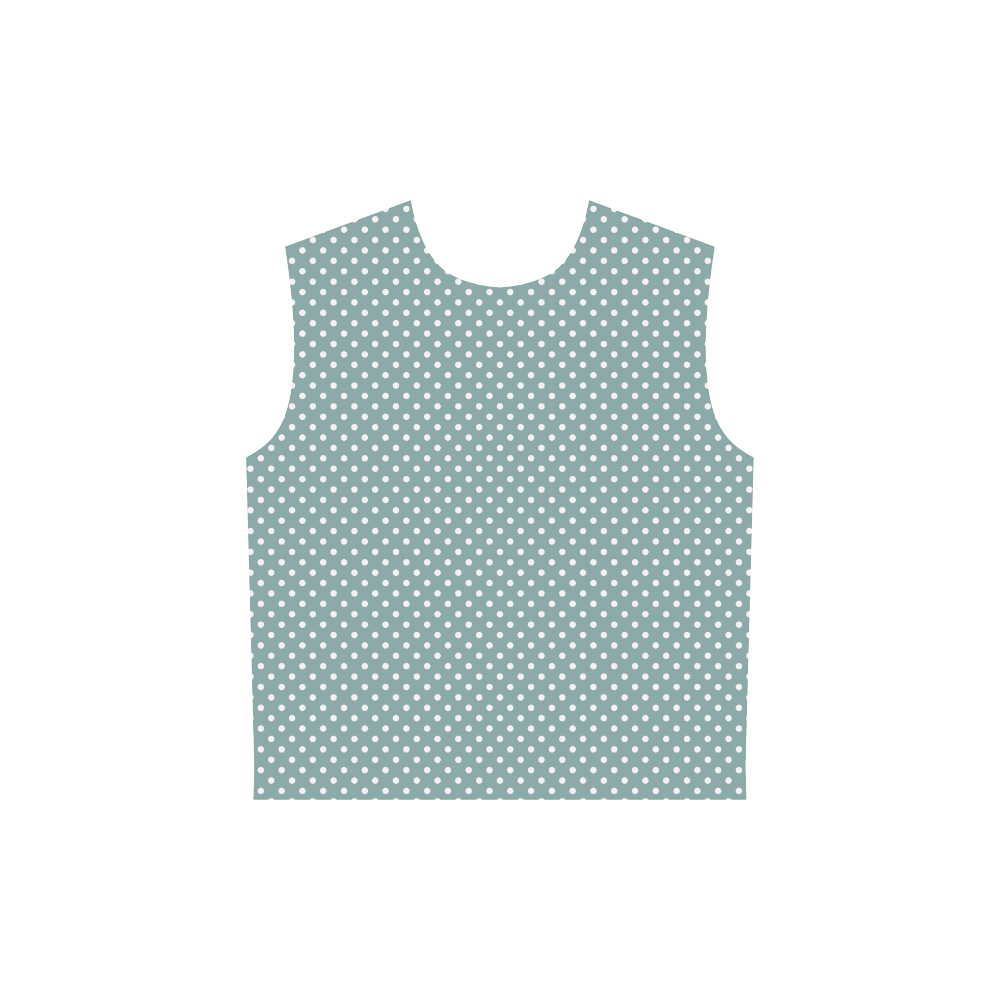 Silver blue polka dots All Over Print Sleeveless Hoodie for Women (Model H15)