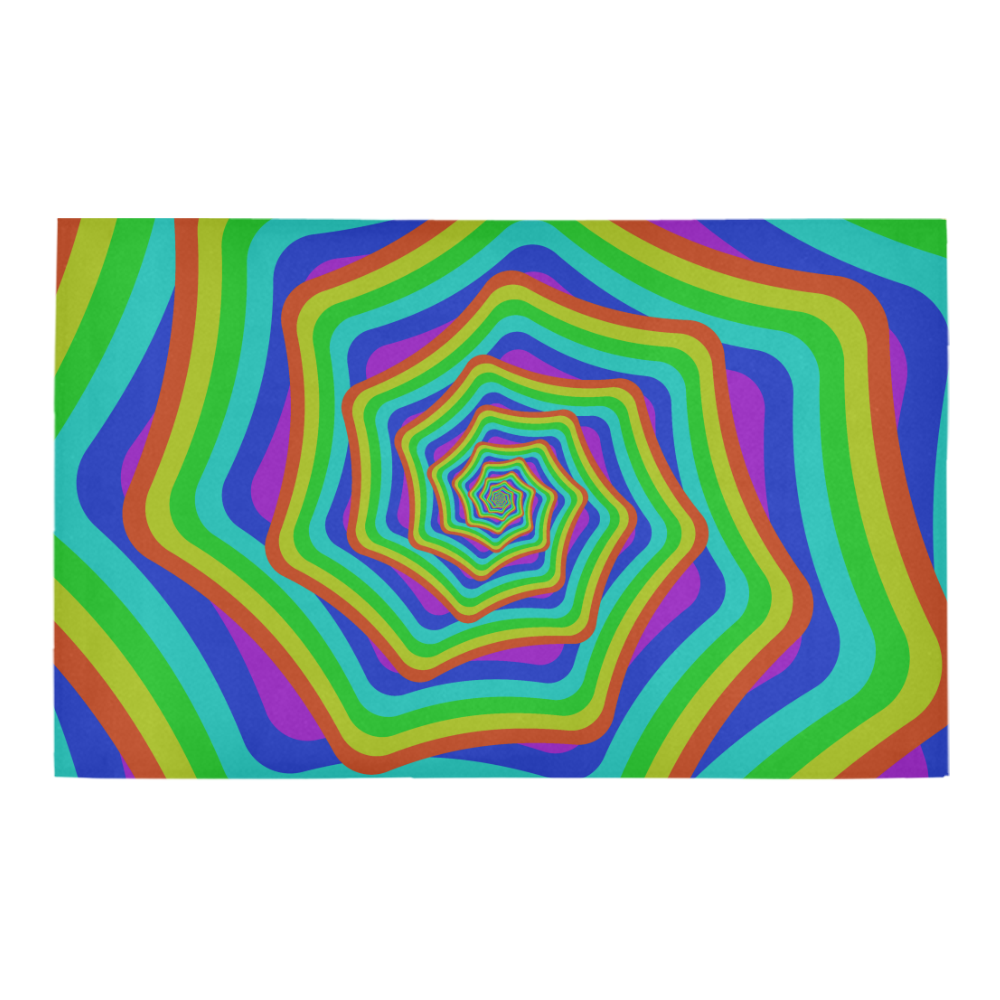 Shell spiral rainbow Bath Rug 20''x 32''