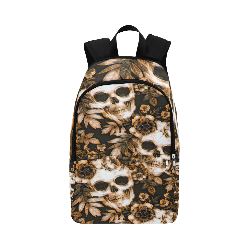 Woke Skulls Festival Bronze Fabric Backpack for Adult (Model 1659)