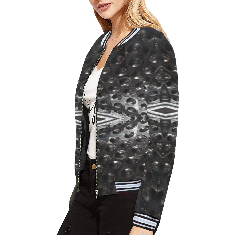 in the machine All Over Print Bomber Jacket for Women (Model H21)