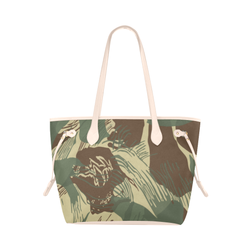 Rhodesian Brushstroke Camouflage Clover Canvas Tote Bag (Model 1661)