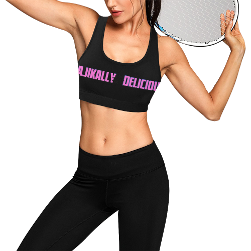 Majikally Delicious™ Single Women's All Over Print Sports Bra (Model T52)