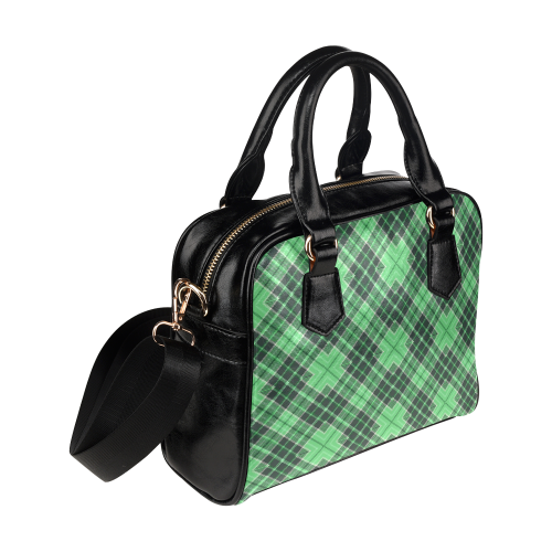 STRIPES LIGHT GREEN Shoulder Handbag (Model 1634)