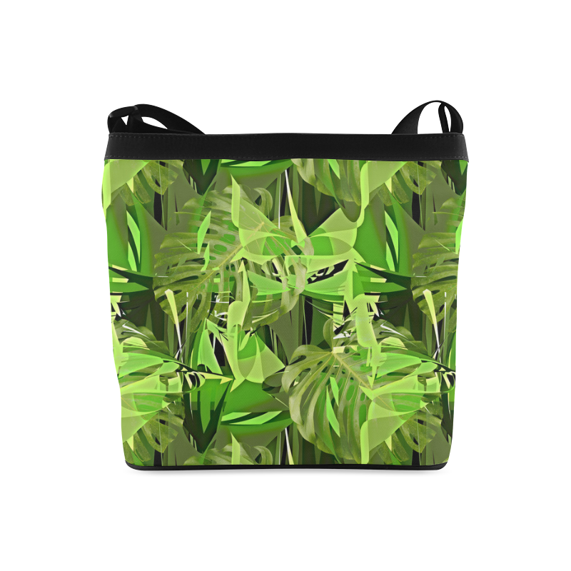 Tropical Jungle Leaves Camouflage Crossbody Bags (Model 1613)