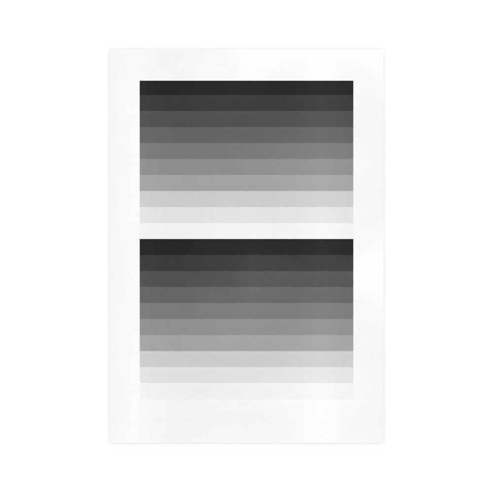 White, black, gray multicolored stripes Art Print 16‘’x23‘’