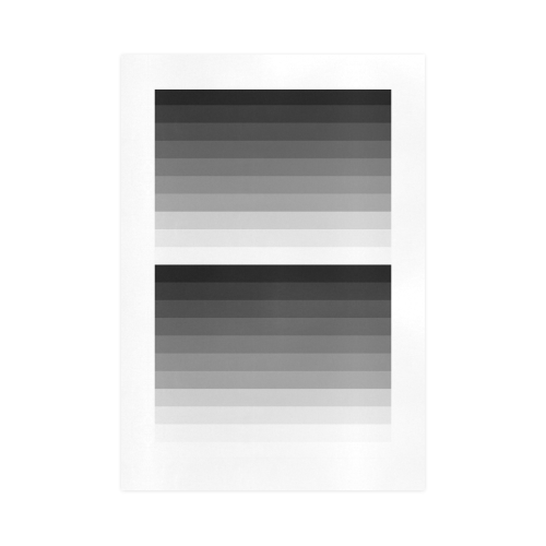 White, black, gray multicolored stripes Art Print 16‘’x23‘’