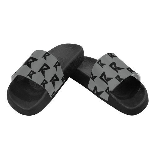 Men's Slide Sandals (Grey) Men's Slide Sandals (Model 057)