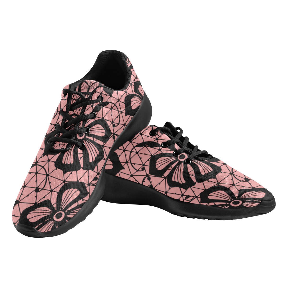 Exquisite Lace Pattern Women's Athletic Shoes (Model 0200)