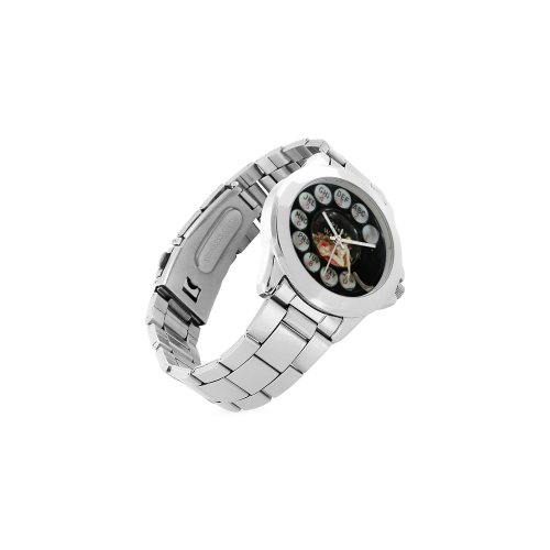 Please Wait for the Dial Tone 4 Unisex Stainless Steel Watch(Model 103)