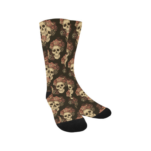 Skull and Rose Pattern Trouser Socks