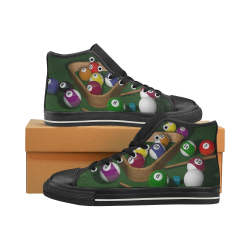 Billiards shoes Men’s Classic High Top Canvas Shoes (Model 017)