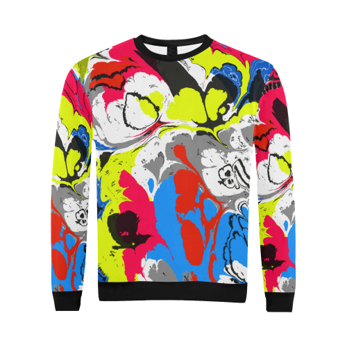 Colorful distorted shapes2 All Over Print Crewneck Sweatshirt for Men (Model H18)