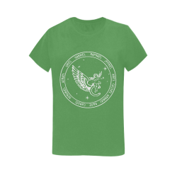 Coraggio Stars Green Women's T-Shirt in USA Size (Two Sides Printing)