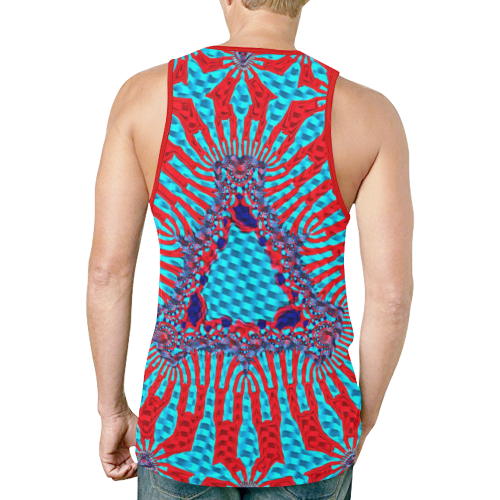 Psychedelic Color Chrome Fractal New All Over Print Tank Top for Men (Model T46)